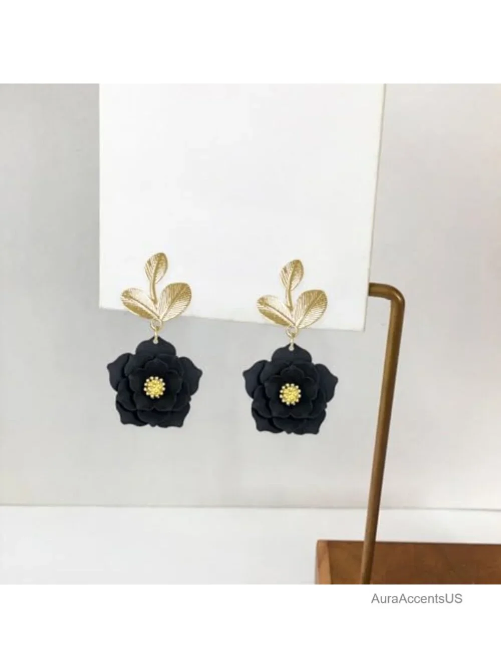 Bohemian Floral Leaf Stud Earrings Lightweight Acrylic Summer Jewelry